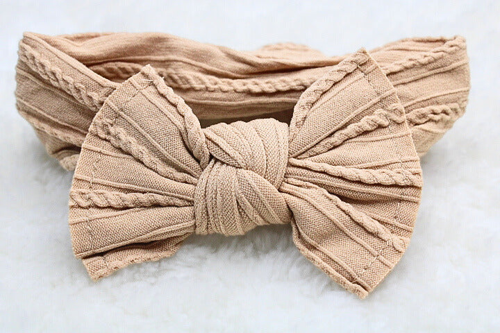 Baby Bow Headband Nude Colors