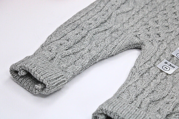 Baby Boy 3 Pieces Gray Jumper with Long Sleeve Shirt