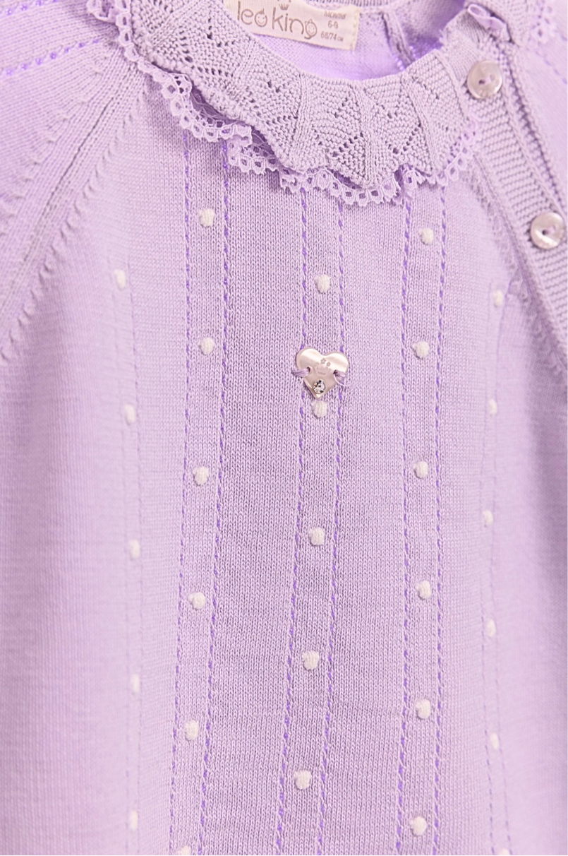 Baby Girl Soft Lavender Cotton Knit Set