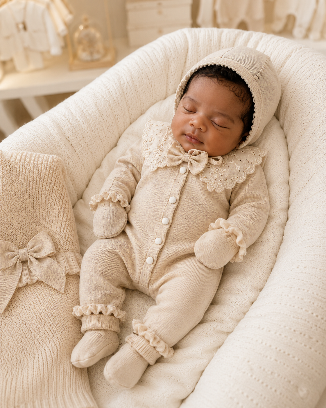 Ivory Lace Heirloom Newborn Set