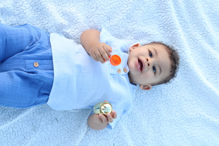 Baby Boy 2 Pieces Blue Casual Set
