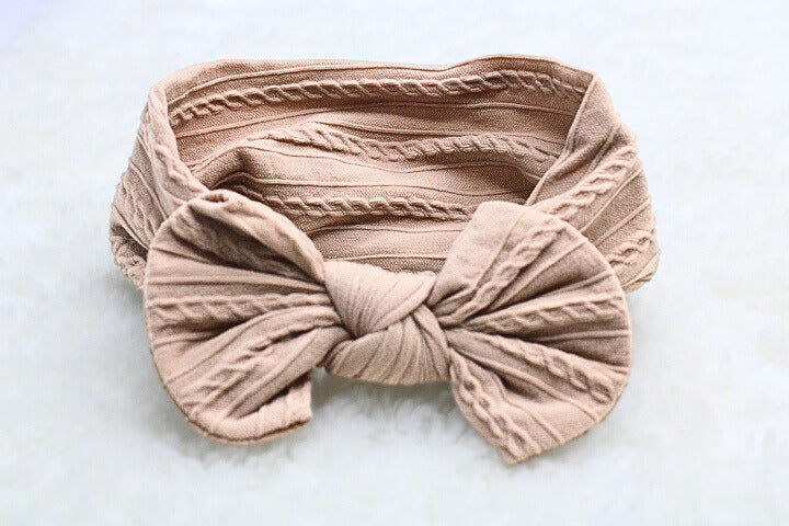 Baby Bow Headband Nude Colors