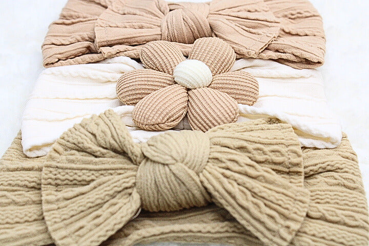 Baby Bow Headband Nude Colors