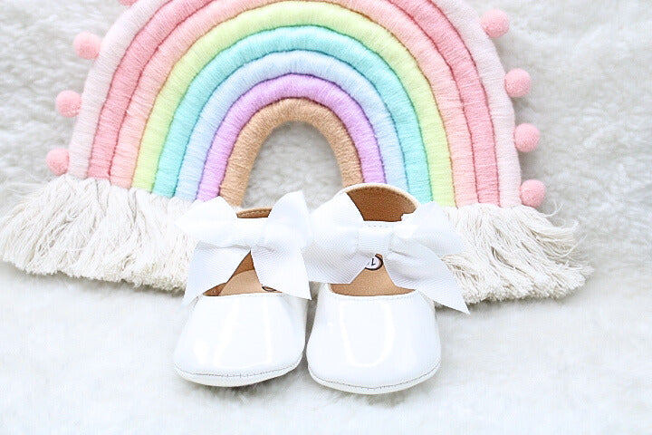 Baby Girl White Bow Shoes