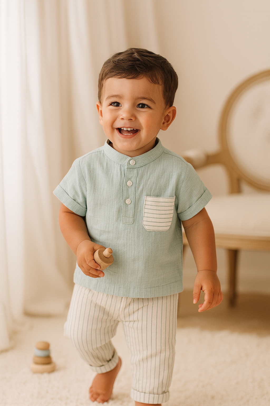 Baby Boy 2-Piece Textured Set