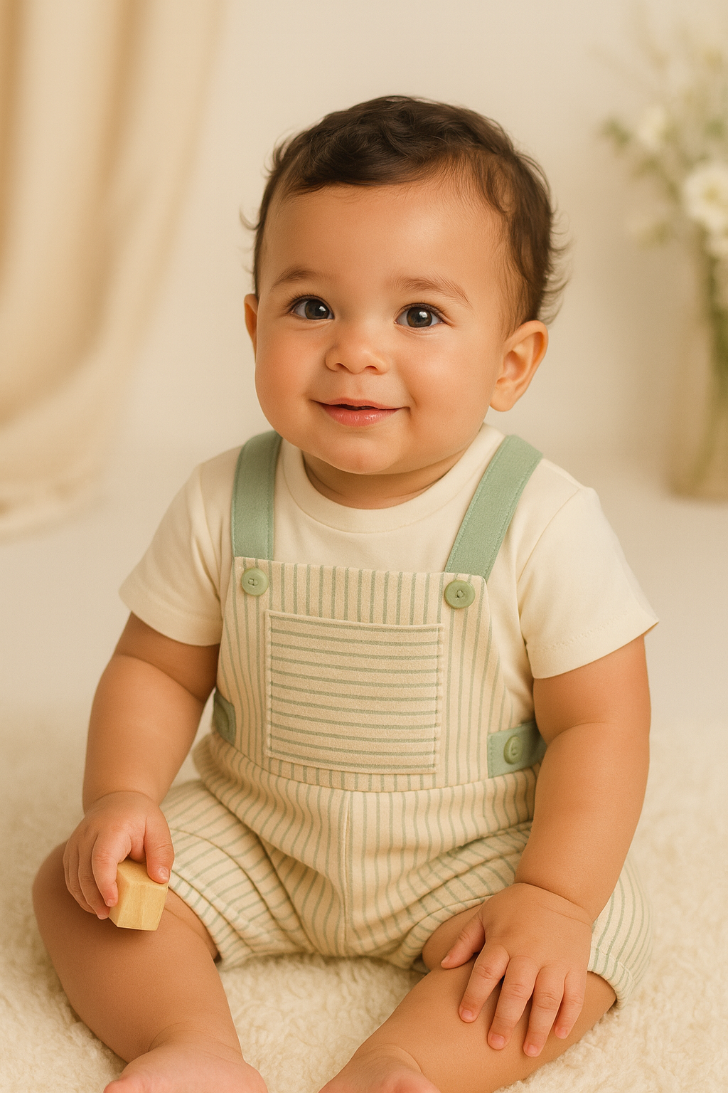 Baby Boy Corduroy Overalls Set