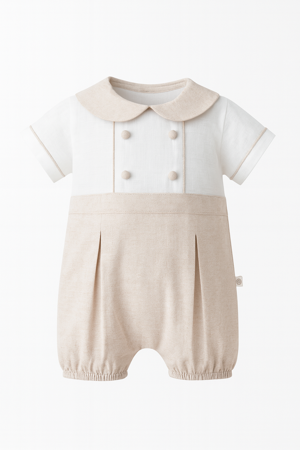 Baby Boy Linen Romper