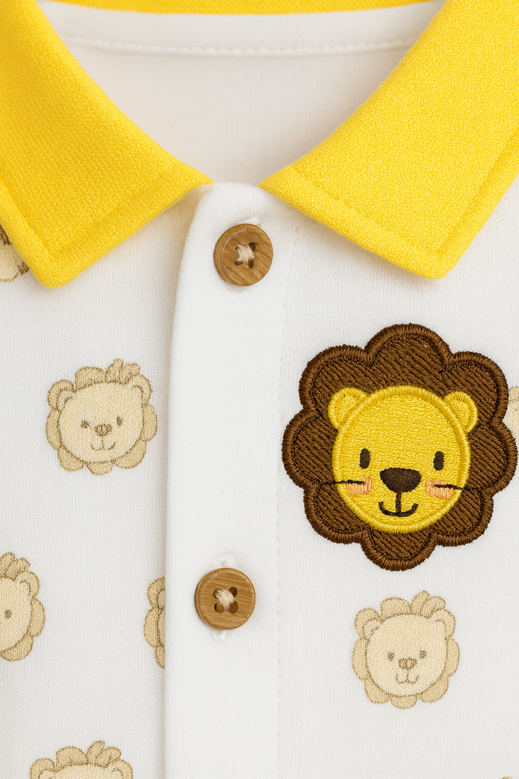 Baby Boy Short Romper with Lion Print