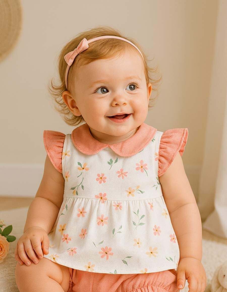 Baby Girl Floral Muslin Set