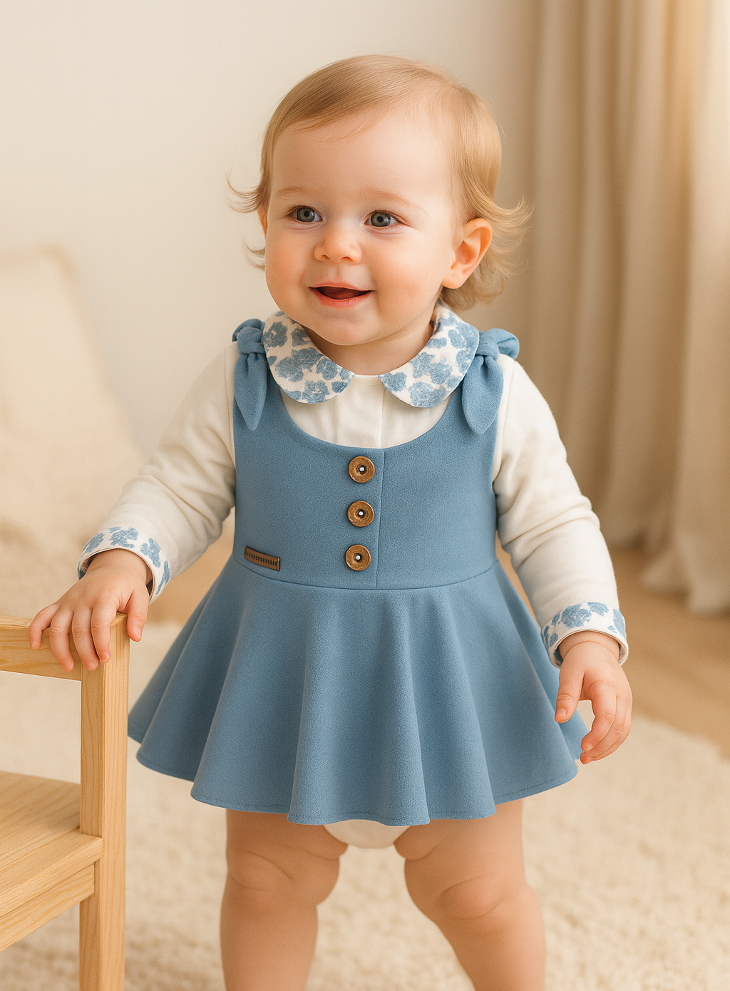 Blue Blossom Romper