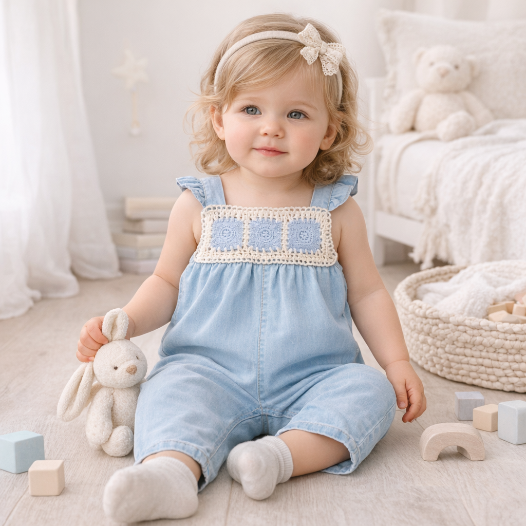 Blue Meadow Crochet Jumpsuit