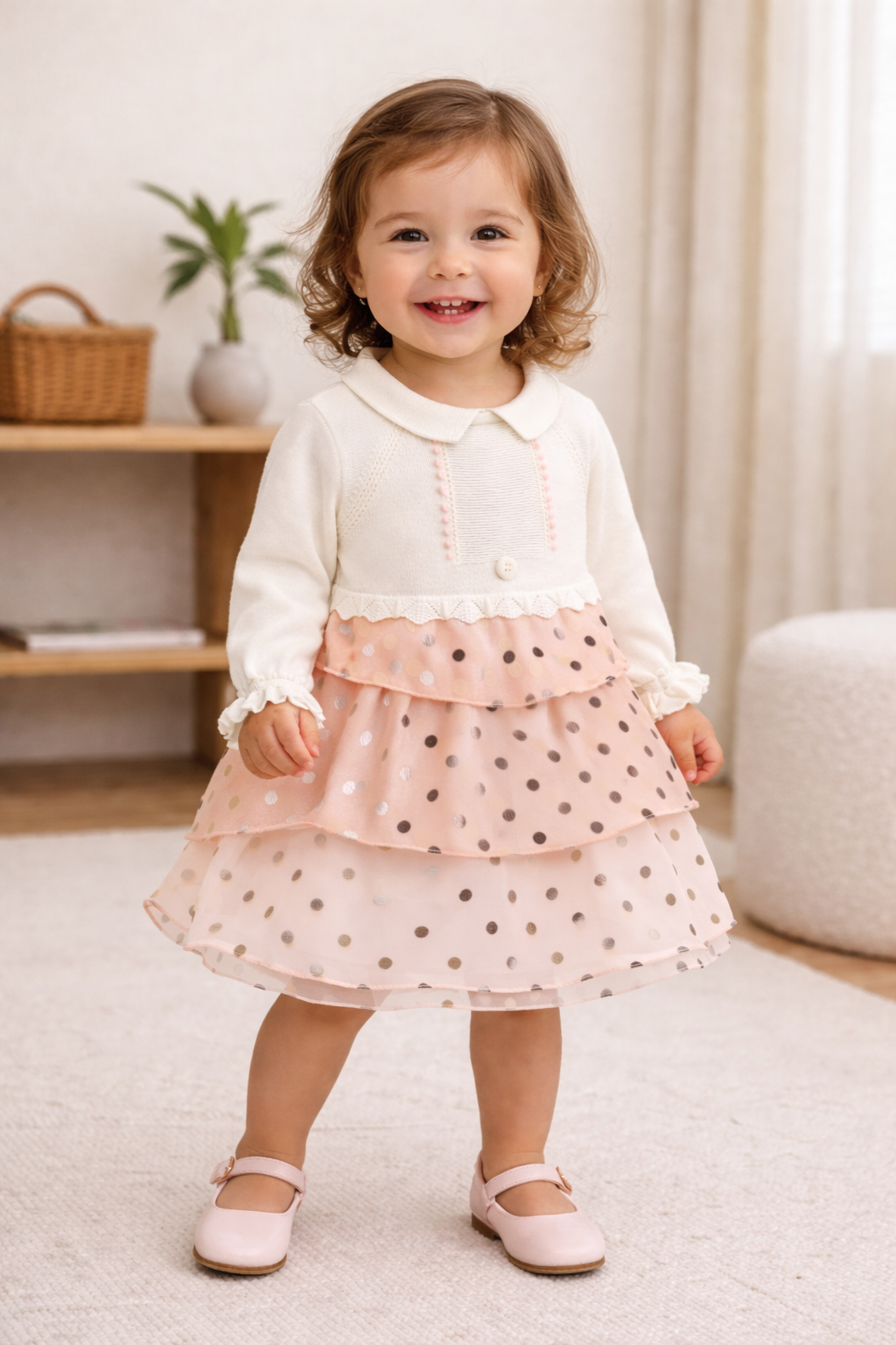 Blush Polka Dream Dress Set