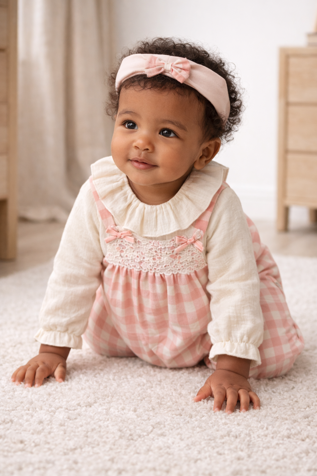 Blush Vintage Picnic Romper Set