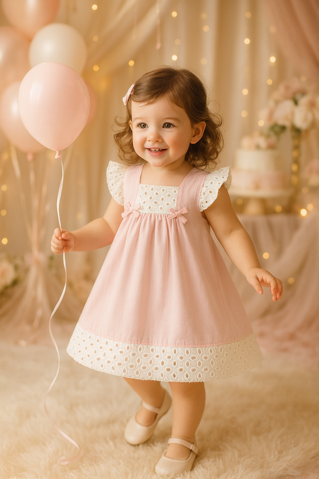 Blush lace Baby Dress
