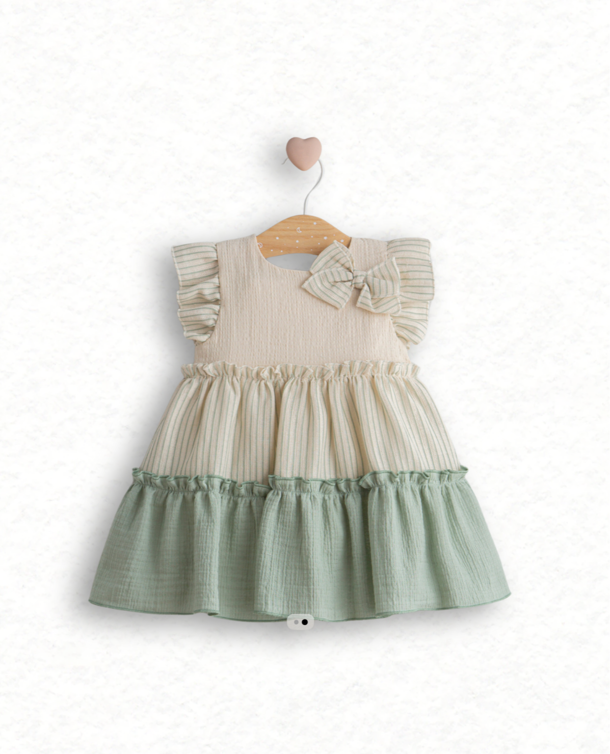 Baby Girl Vintage Ruffle Dress with Bow