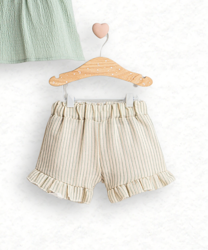 Baby Girl Lace & Ruffle Muslin Set
