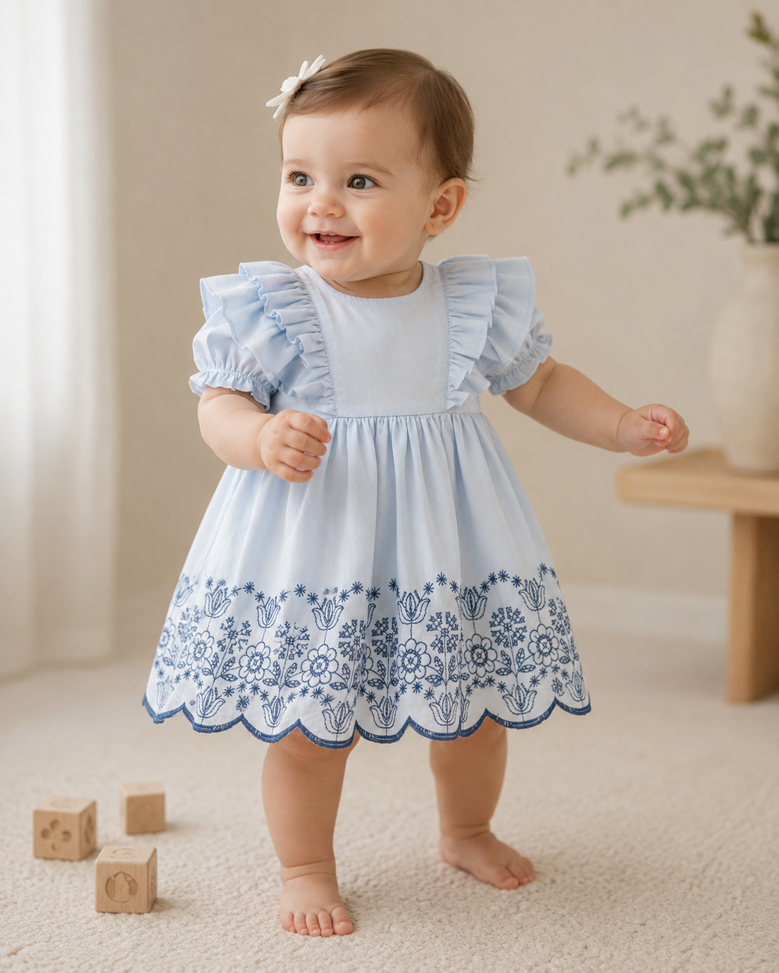 Bluebell Embroidery Dress