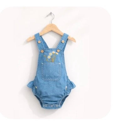 Daisy Denim Bubble Romper