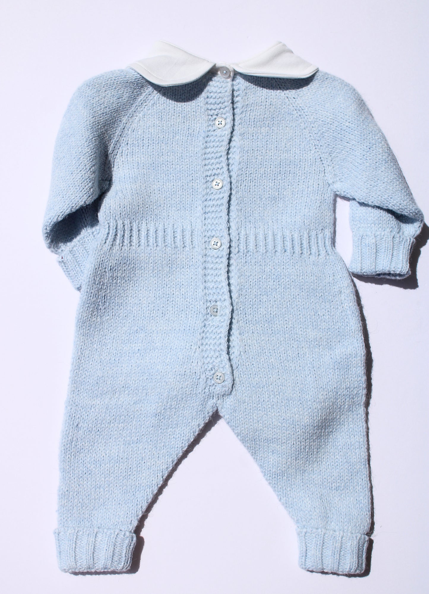 Classic Knitted Baby Romper with Beanie