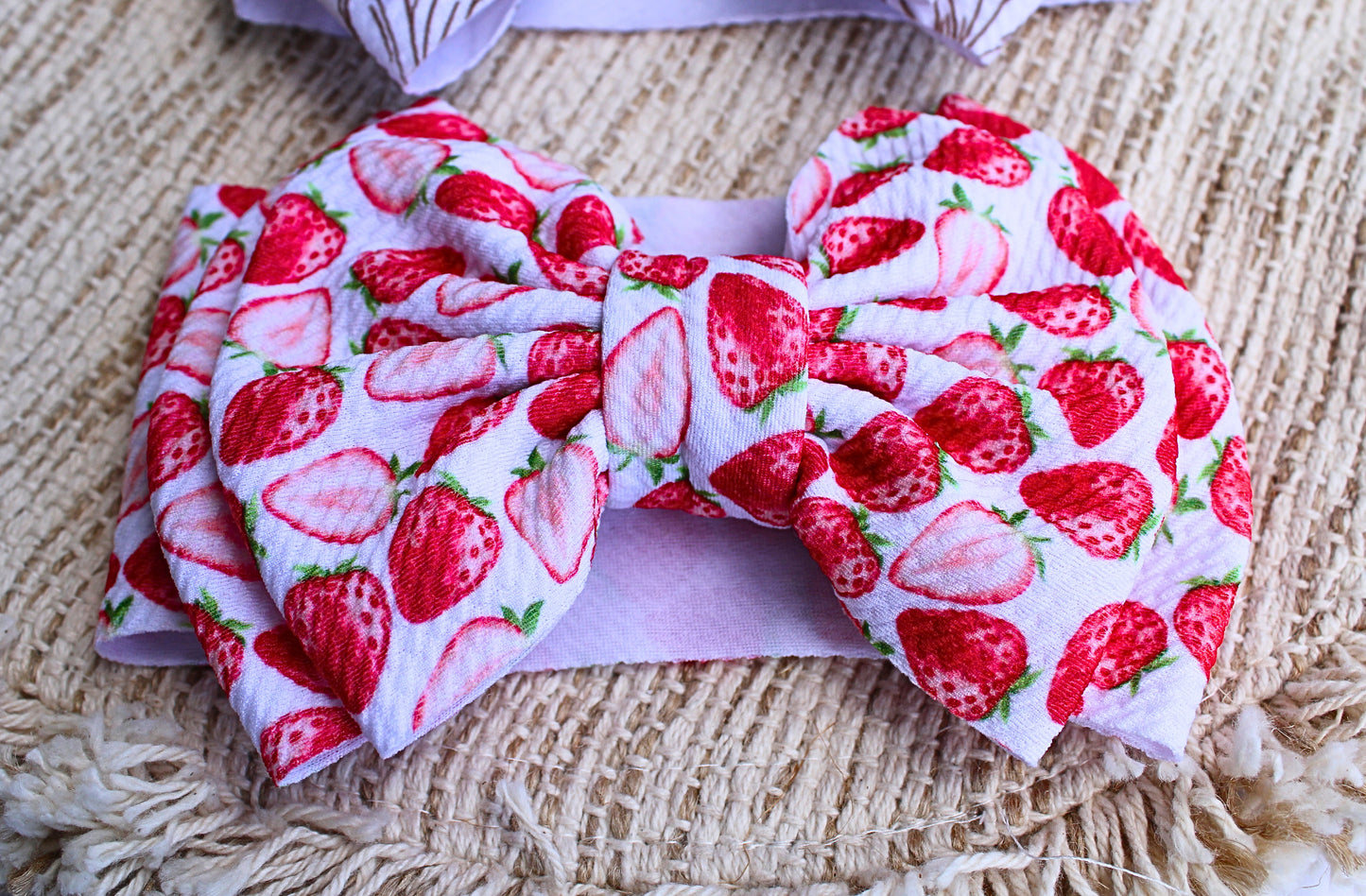 Double Bow Headbands Print 0-3m