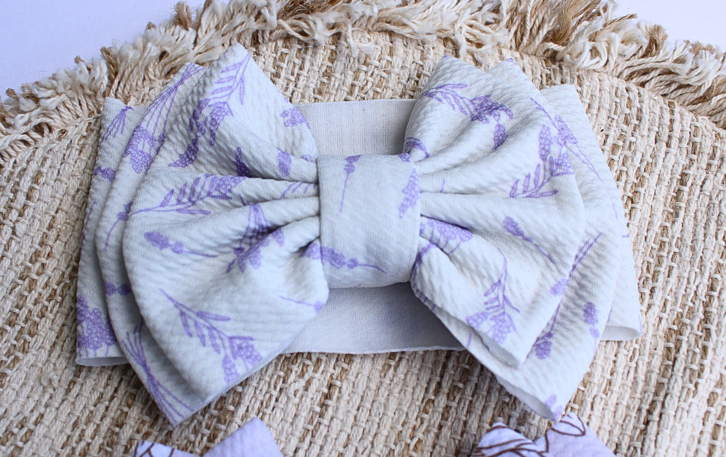 Double Bow Headbands Print 0-3m