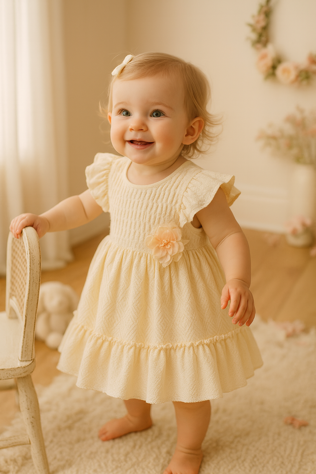 Ivory Bloom Baby Dress