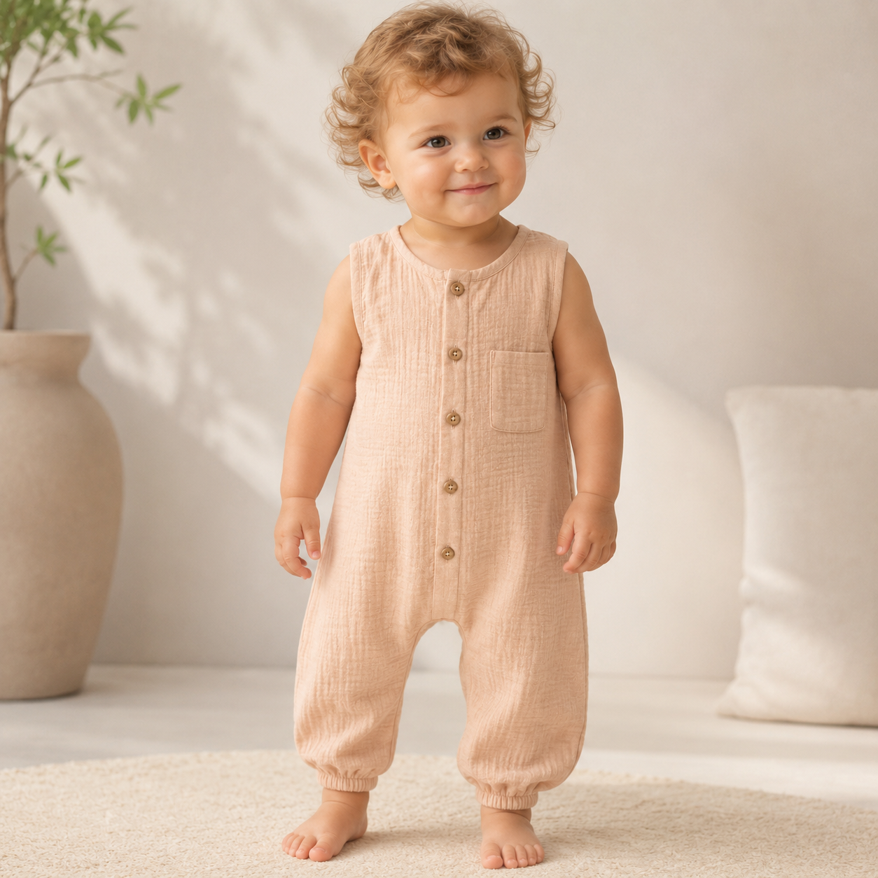 Sand Dune Muslin Romper