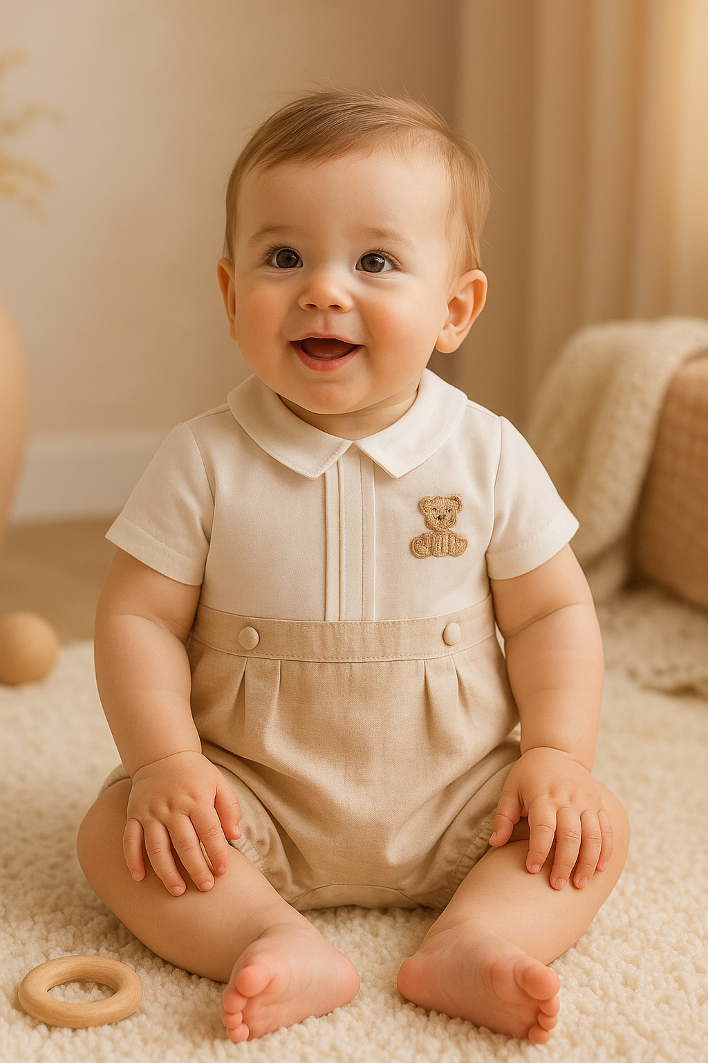 Teddy Charm Baby Romper