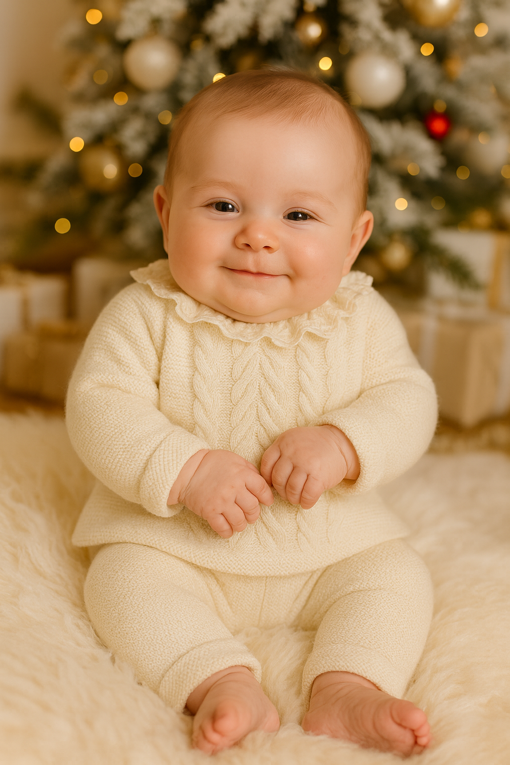 Two-Piece Knit Set with Lace
