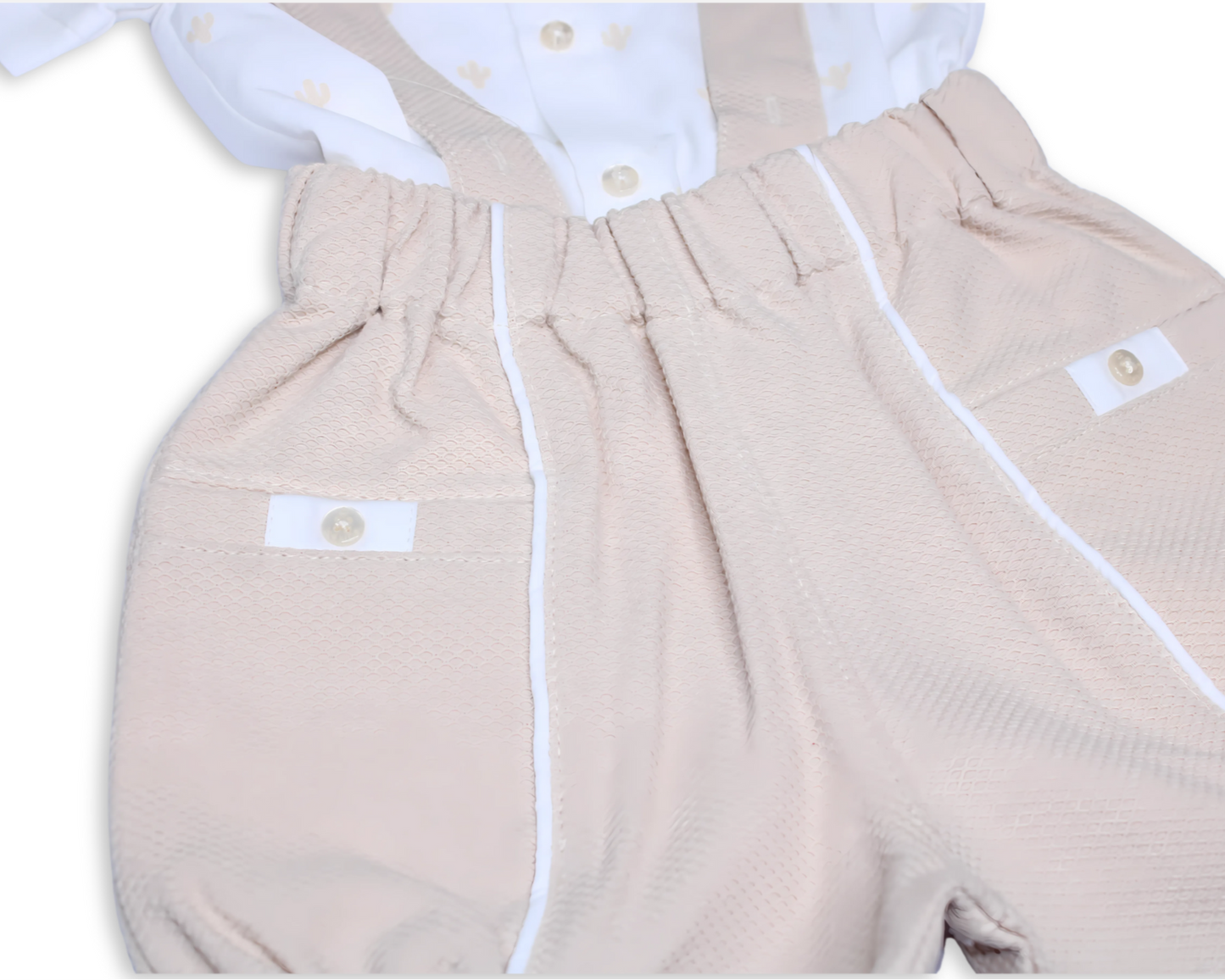 Baby Boy 2-Piece Suspender Shorts Set