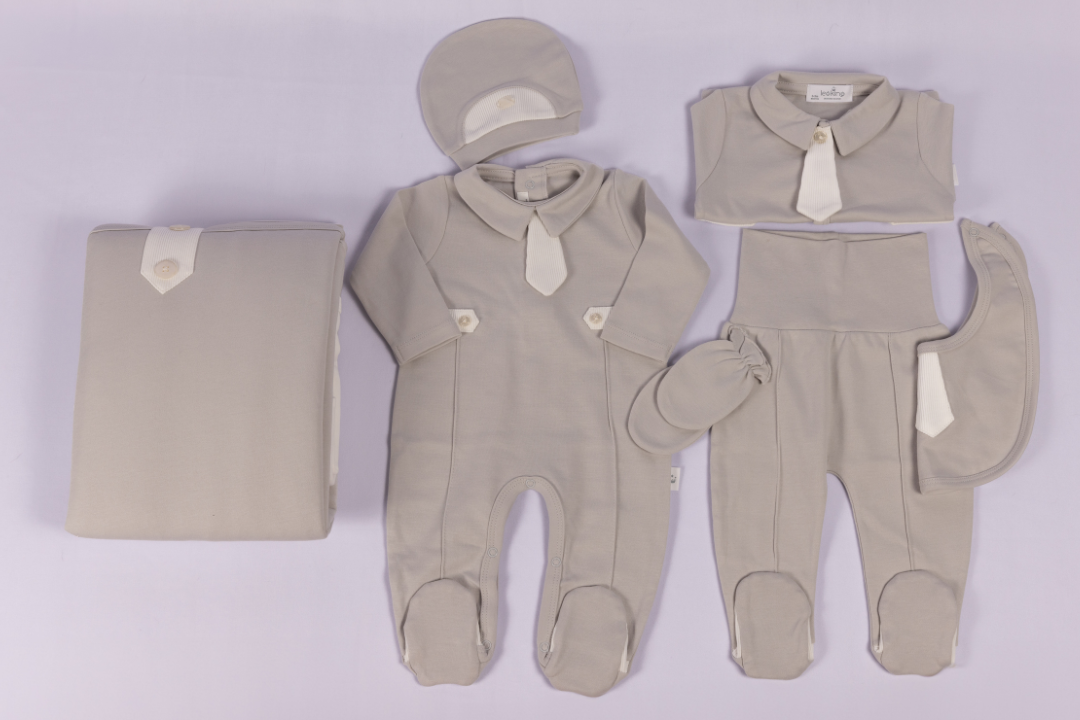 Baby Boy Gray Gentleman NewBorn Set