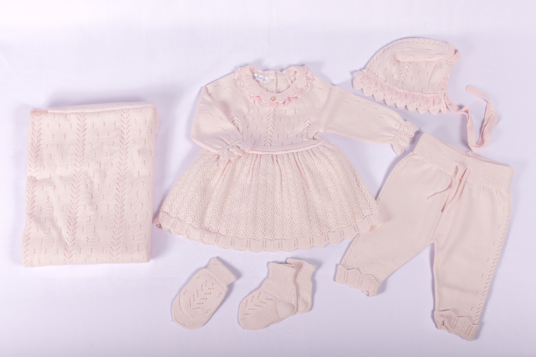 Baby Girl Princess Pink Dress NewBorn Set