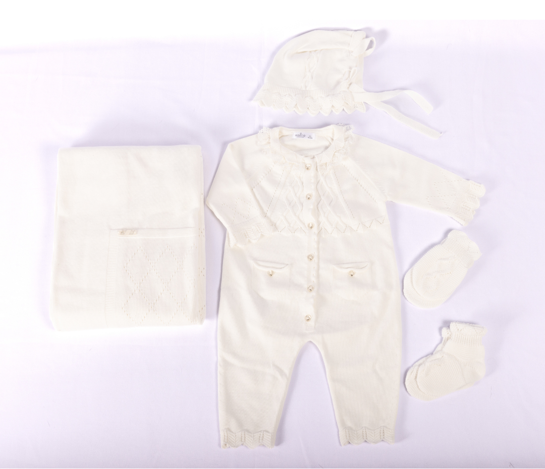 Baby Girl White 8 piece NewBorn Set