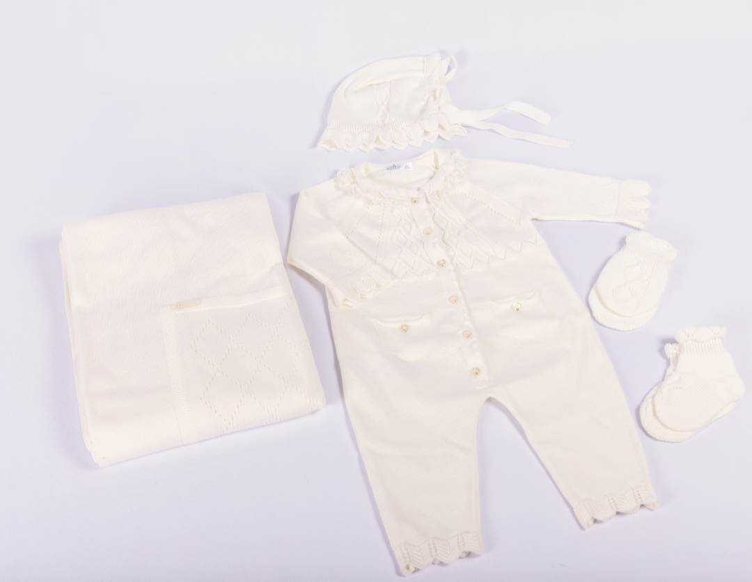 Baby Girl White 8 piece NewBorn Set