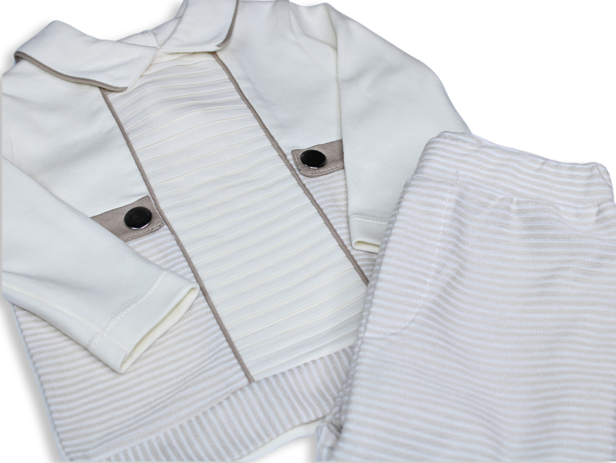 Baby Boy 2-Piece Pleated Knit Set