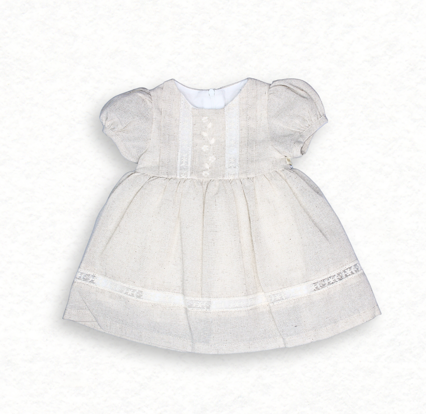 Baby Girl Ivory Linen Grace Dress