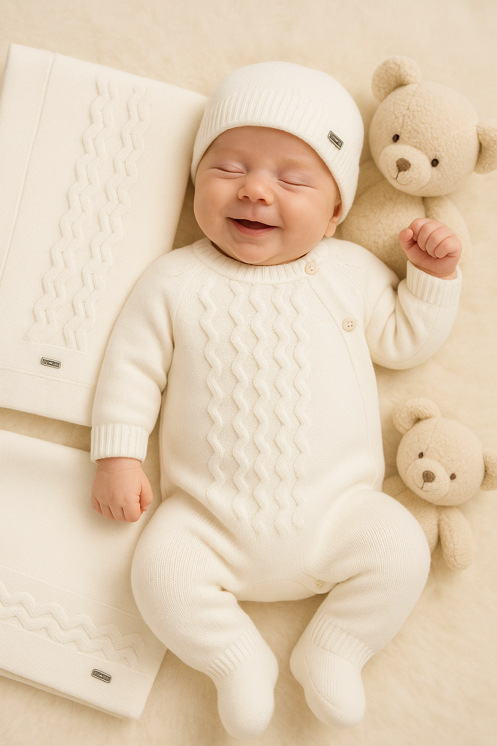 White Zig-zag Baby Boy Set of 5