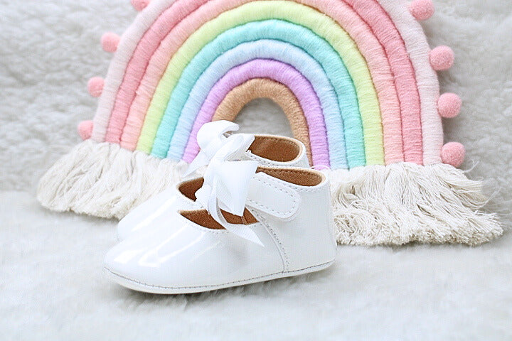 Baby Girl White Bow Shoes