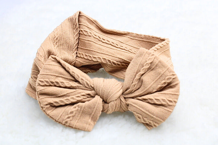 Baby Bow Headband Nude Colors