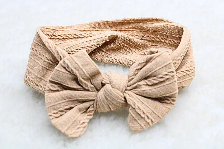 Baby Bow Headband Nude Colors