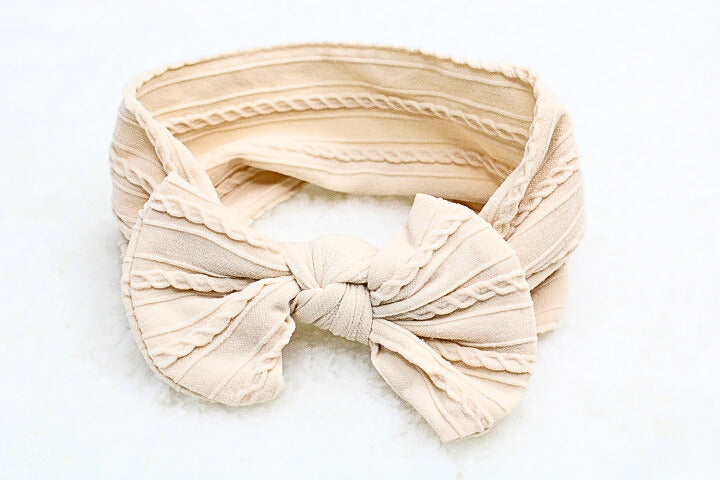 Baby Bow Headband Nude Colors