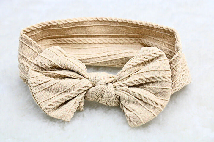 Baby Bow Headband Nude Colors