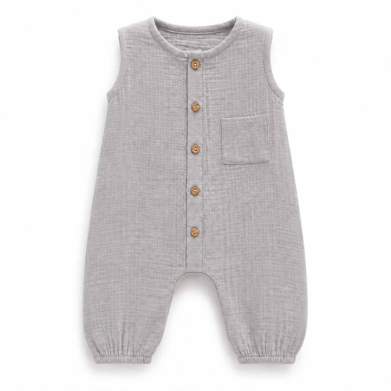 Gray Dune Muslin Romper