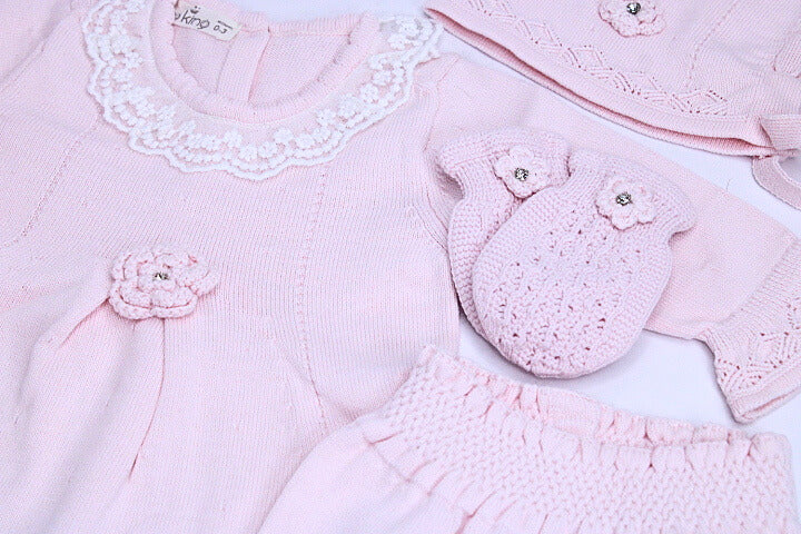 Baby Girl Set of 6 Cotton Pink Dress