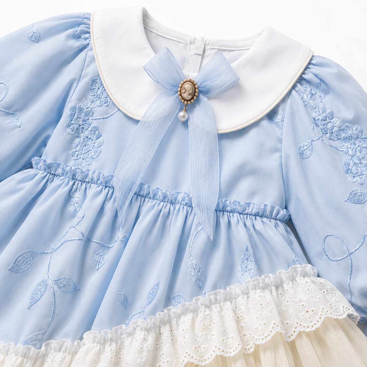 Blue Garden Lace Dress