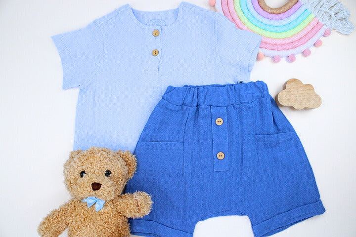 Baby Boy 2 Pieces Blue Casual Set