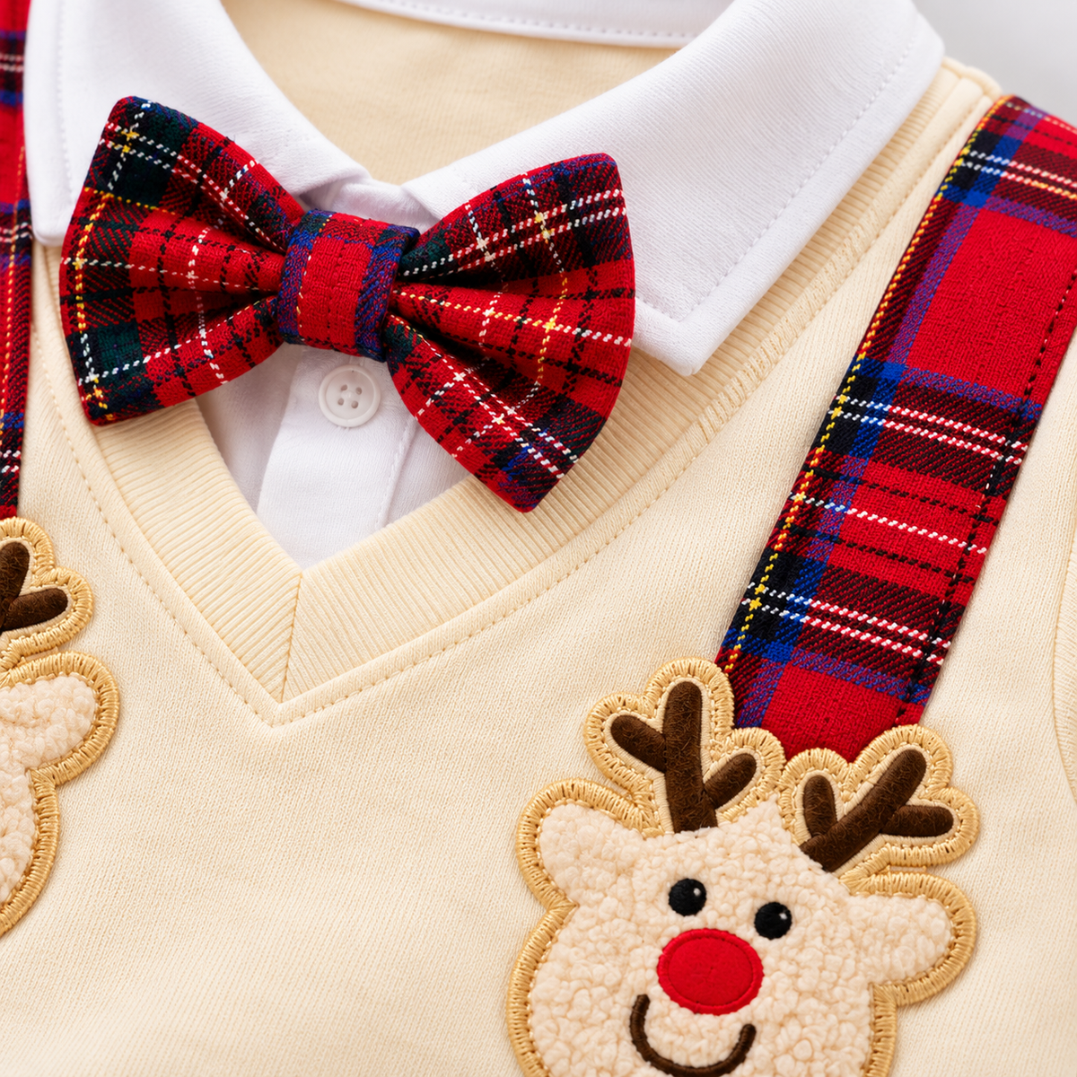 Little Reindeer Plaid Baby Set
