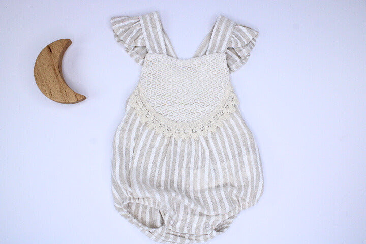 Baby Girl Beige Romper