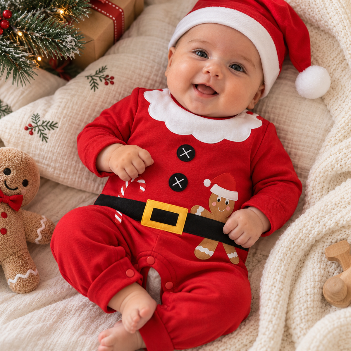 Christmas Cheer Cotton Romper