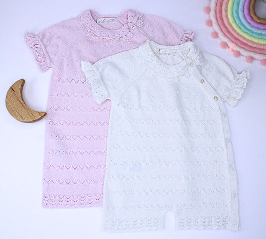 Baby Girl Short Romper Cotton Set